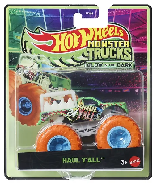 Buggy Hot Wheels Monster Trucks Glow in the Dark - Haul Y'all, 1:64