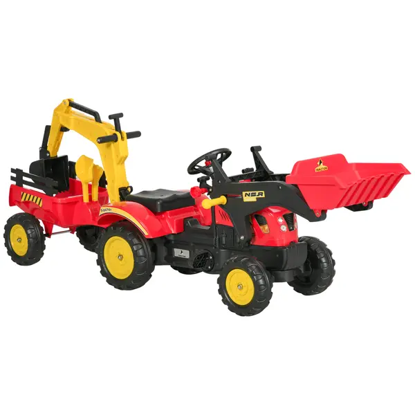 Buldozer de jucarie, plastic, 179x42x59 cm, negru HOMCOM | Aosom Romania