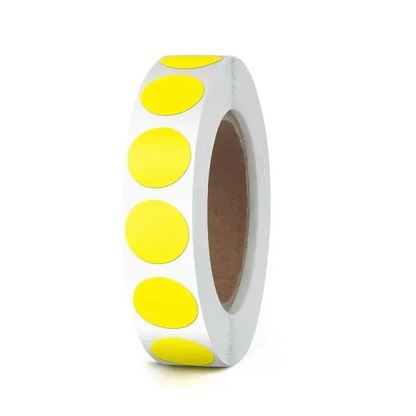 Buline/ etichete autoadezive 18mm galben 2820 / rola Buline/ etichete autoadezive 18mm galben 2820 / rola