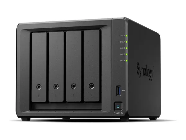 Bundle SYNOLOGY DS925+ NAS Ryzen V1500B 4GB ECC + 4 HAT3300 4T 4TB - 16TB, 4 Bay, 2.5GbE, Hot Swap
