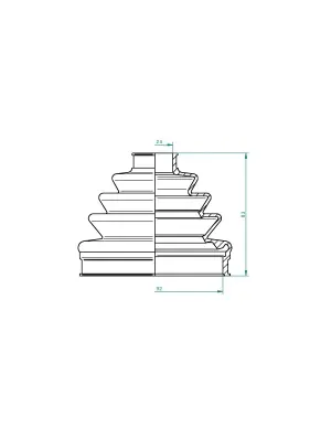 Burduf planetara exterior (fi: 24 92) (Lungime 83) MERCEDES G (W460), G (W461), G (W463), SPRINTER 3-T (903), SPRINTER 4-T (904), V (638 2), VITO (638); ALFA ROMEO 147, 156, 164, 166, GT 1.3D-6.0 dupa