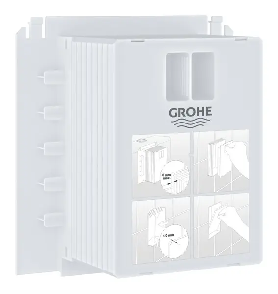 Burduf vizitare Grohe 40911000, compatibil Rapid SL, pentru placi actionare marimea S, ABS