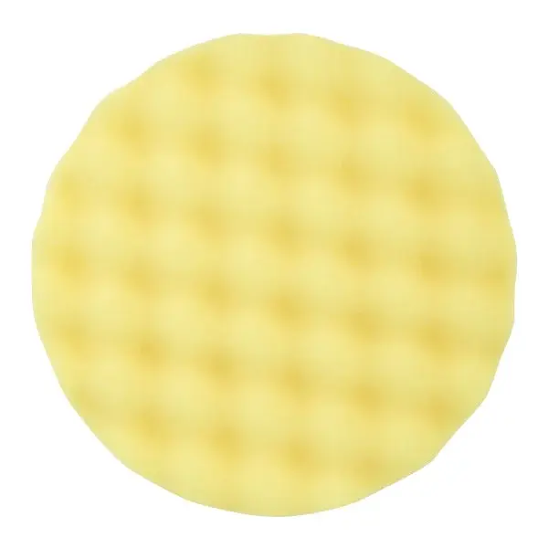 Burete abraziv lustruire, varf: ondulat, super moale, diametru: 150 mm, culoare: galben, velcro, 2 buc