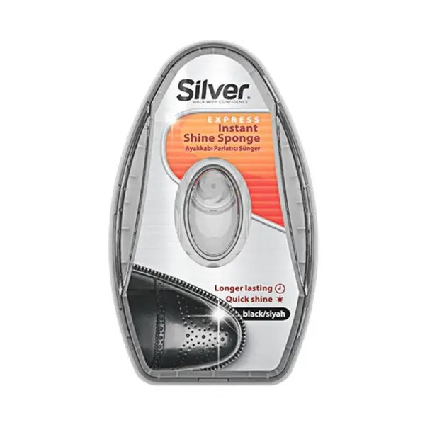 Burete cu Rezervor pentru Lustruire Incaltaminte, Silver Premium, Negru, 6 ml x 6 Bucati