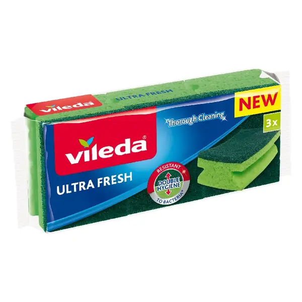 Burete vase abraziv protectie unghii 3 buc Vileda Ultrafresh Burete vase abraziv protectie unghii 3 buc Vileda Ultrafresh