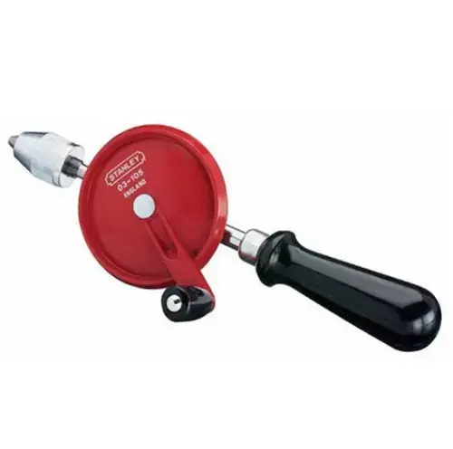 Burghiu manual cu un singur pinion Stanley 0-03-105 (Rosu/Negru)