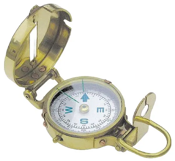 Busolă de buzunar Sea Club - Cu busolă, din alamă, 5.5 cm