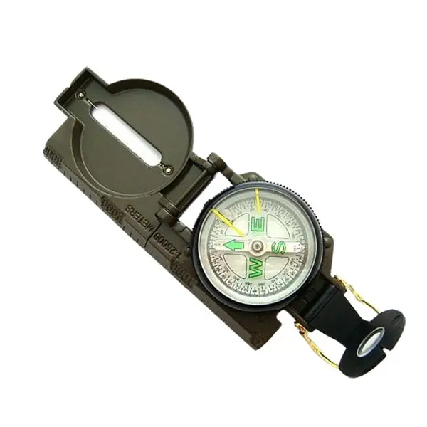 Busola metalica Depox , World Seeker, 17 cm, lupa inclusa, verde