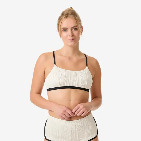 Bustieră de baie surf Katy Bonbon Alb Damă