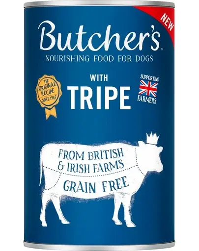 BUTCHER'S Original Tripe Mix hrana umeda caini, cu rumen de vita, pate 1200g