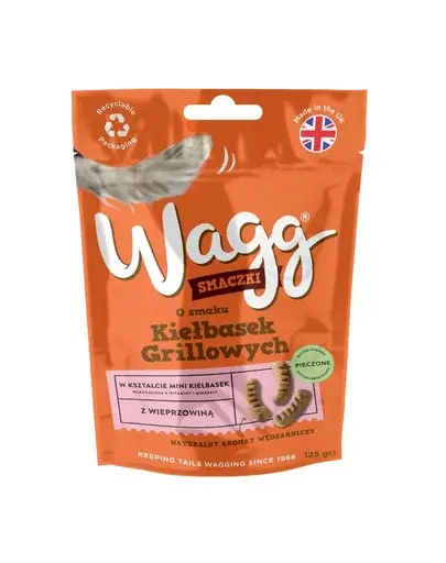 BUTCHER’S WAGG gustări cu aromă de cârnați la grătar pentru câini 125 g