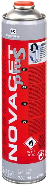 Butelie de gaz Kemper – Novacet Plus, 580S, 380 ml, 220 g, 7/16"