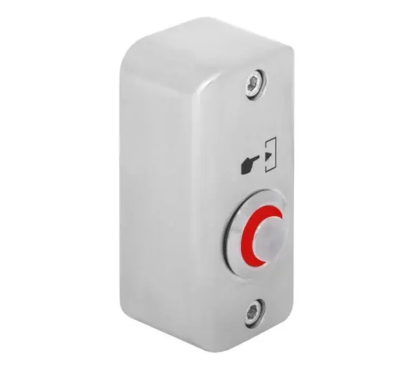 Buton de iesire aplicabil din aliaj de zinc cu LED de semnalizare rosu, SMB-S001(LED)-rd