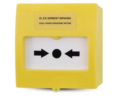 Buton de incendiu conventional, NO/NC, 5-30VDC, rezistenta interna 470 ohmi, TEKNIM, TFB-3165Y