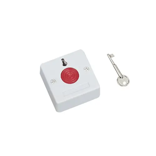 Buton de panica cu memorie mecanica BT-27, cheie, micro-switch, aparent