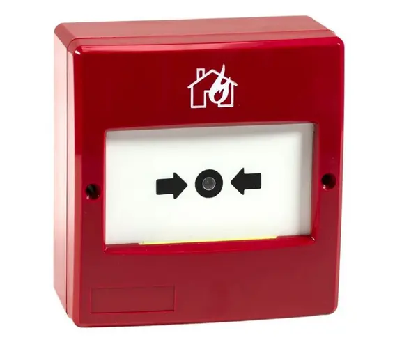 Buton de panica incendiu, adresabil, LED, IP40, ABS, Detnov MAD-450-I