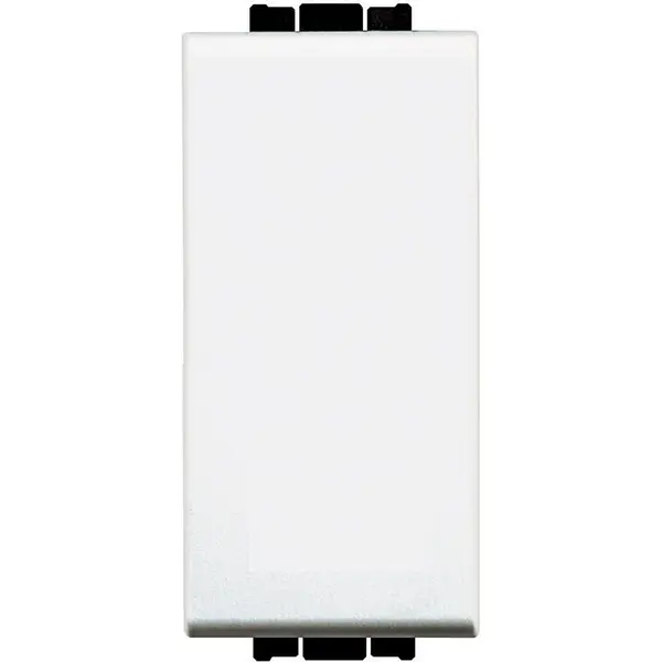 Buton dublu cu revenire 10A 1 modul Living Light Bticino N4036 / N4036N, alb