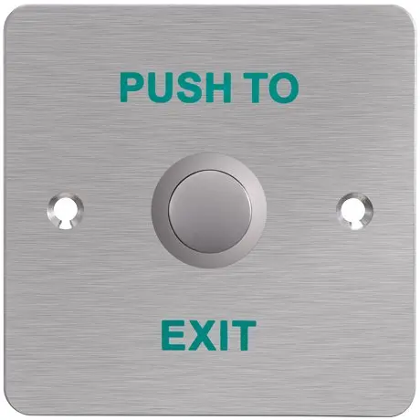 Buton iesire cu panou frontal aluminiu Hikvision DS-K7P01, montaj ingropat