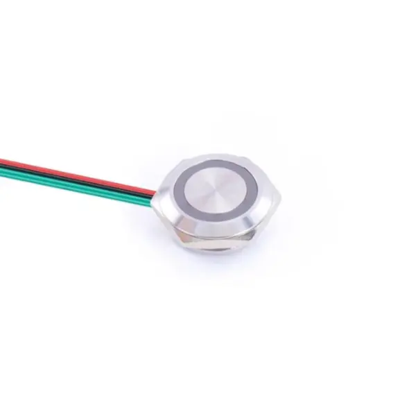 Buton metalic fara retinere, RGB 3-6V, rezistent IP68