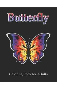 Butterfly Coloring Book for Adults: Simple Flowers and Butterflies in Large Print - Color Studio Press
