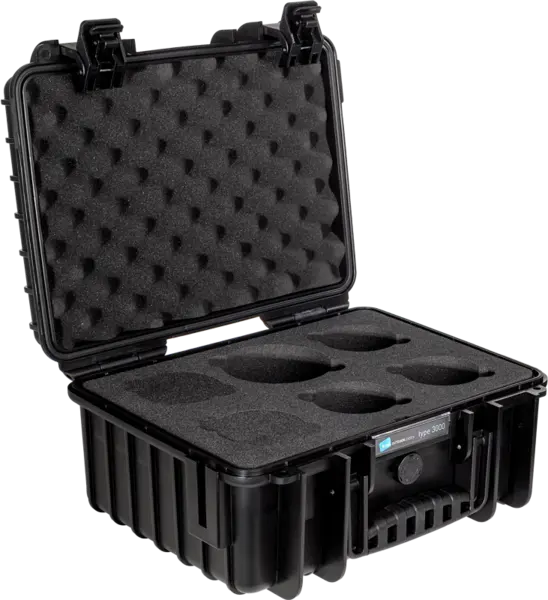 BW Outdoor Cases Type 3000 with custom foam for Samyang V-AF T1.9 Sony FE, Geanta hardcase obiective V-AF