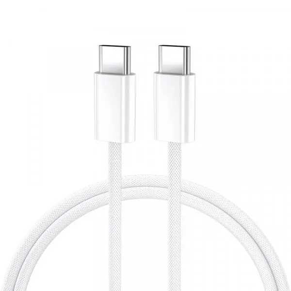 BWOO Cablu Date si Incarcare USB-C - USB-C BWOO BO-X284, 60W, 2m, Alb