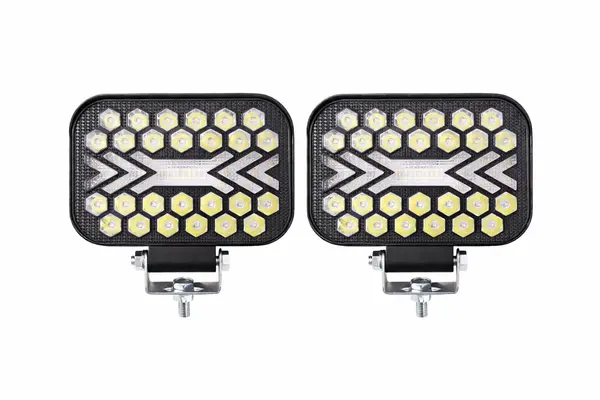 BZRSH Dual Vision 5 Inch Set 2 Proiectoare LED Off-Road Flash Flow Constant Alb Amber