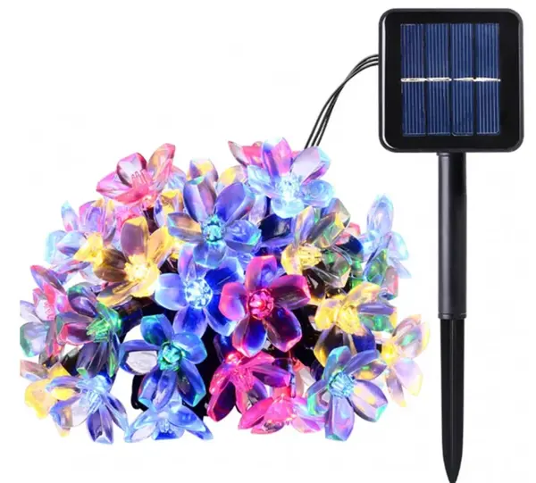 BZRSH Ghirlanda Solara 50 LED Flori de Cires Multicolor 5m IP44