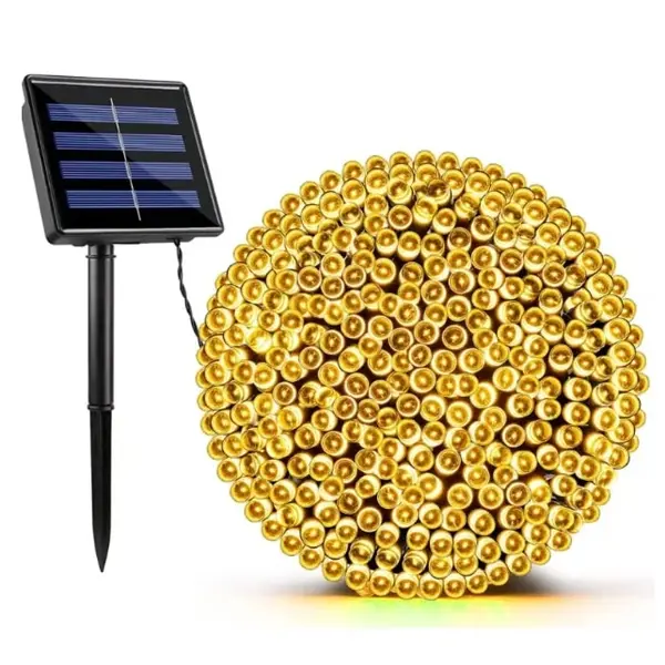 BZRSH Instalatie Solara Craciun 45m 450 LED Alb Cald Telecomanda 8 Moduri IP44