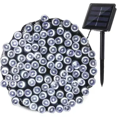 BZRSH Instalatie Solara Gradina 100 LED Alb Rece 10m SL100WW