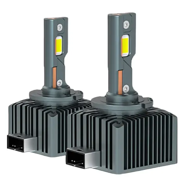 BZRSH LED D1S Premium Conversie Xenon 12000LM - Set 2 Becuri HID-LED 120W Canbus PlugPlay Alb Rece, Miez Cupru Radiator Aluminiu, Iluminare OEM