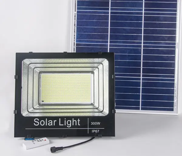 BZRSH Proiector Solar LED 300W Telecomanda Senzor Miscare Exterior Industrial