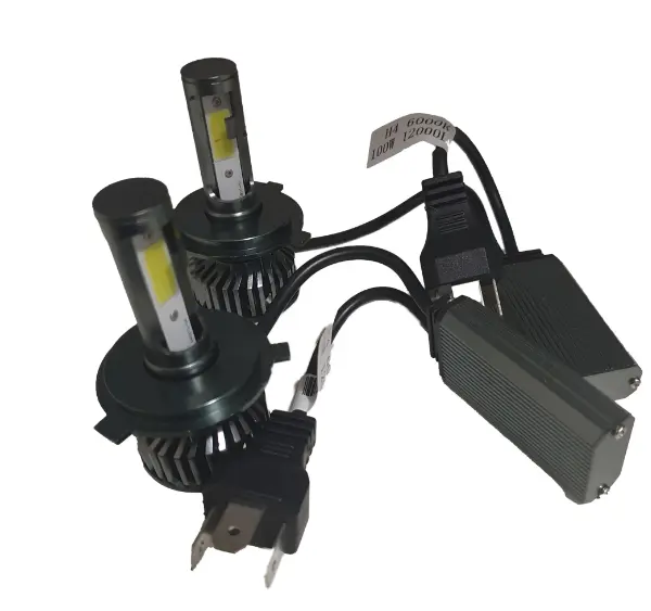 BZRSH Set 2 Becuri LED H4 F2 COB 12000lm 100W 6000K IP67
