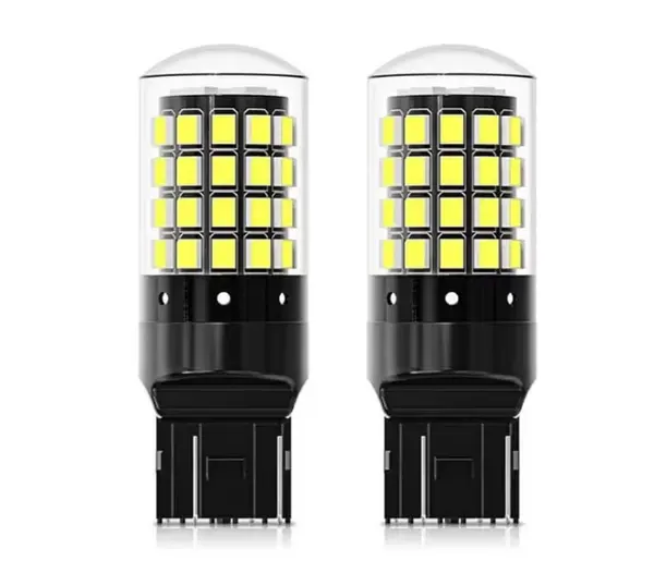 BZRSH Set 2 Becuri LED T20 54 LED 20W 12V Alb Rece Duster Logan 2 Sandero 2 Marsarier
