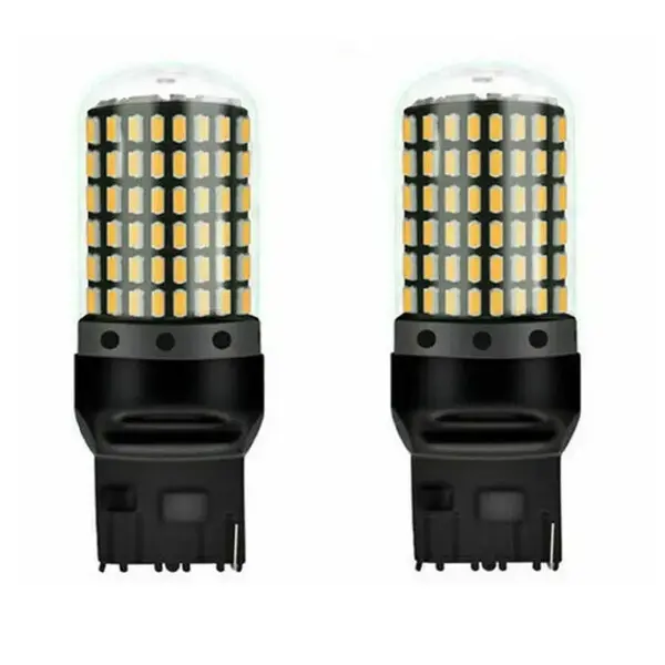 BZRSH Set 2 Becuri LED T20 W21W WY21W 7440 144 LED Alb Rece 12V Marsarier Daylight