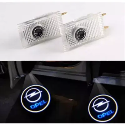 BZRSH Set 2 Holograme LED Logo OPEL pentru Portiere - 12V 5W Plug Play