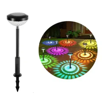 BZRSH Set 2 Lampi Solare Floarea Soarelui Felinar Gradina Multicolor LED