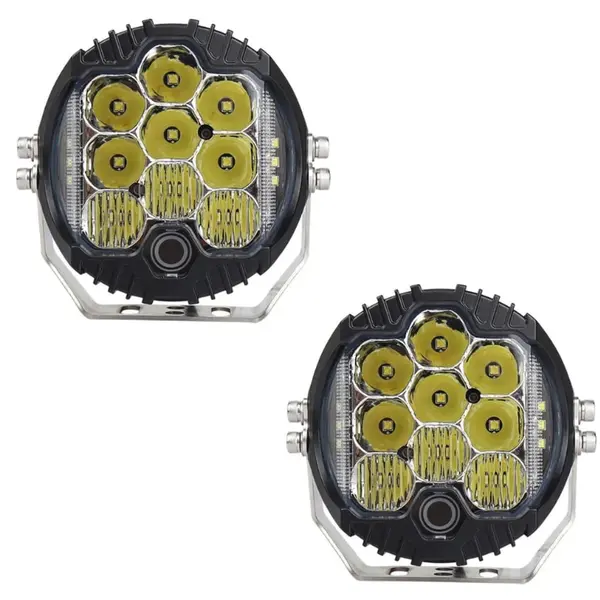 BZRSH Set 2 Proiectoare LED Off-Road 230W 12V-80V Lumina Alb-Galbena 7000K