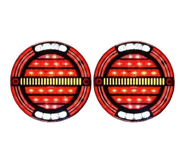 BZRSH Set 2 Stopuri LED Spate 140mm 140mm 12-24V Semnalizare Dinamica Rosu Galben