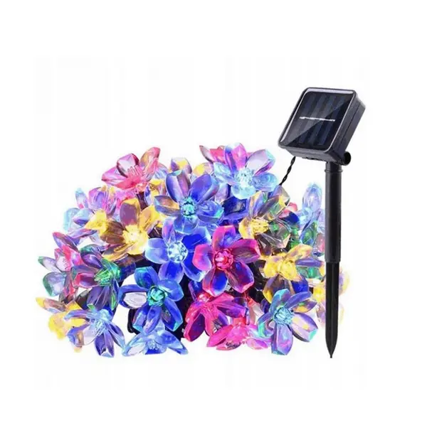 BZRSH Set 2x Instalatie Solara Gradina Flori de Cires 50 LED Multicolor 5m