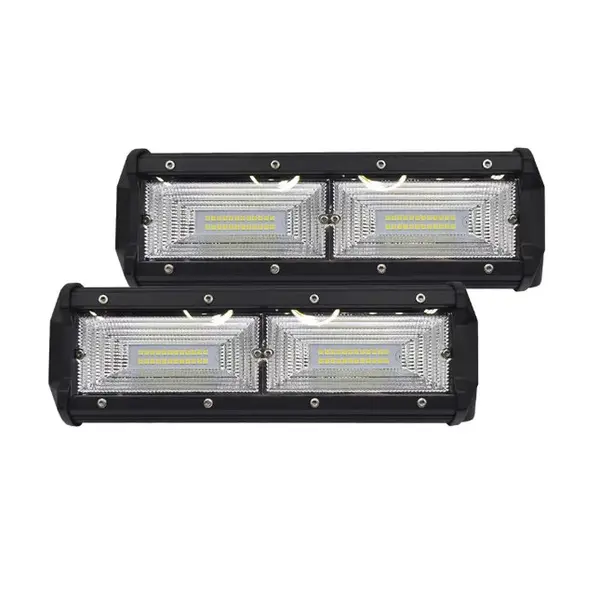 BZRSH Set 2x Proiectoare LED Off-Road 24cm 144W 7200 Lumeni 6000K 12-24V