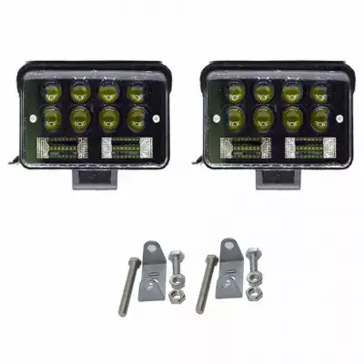 BZRSH Set 2x Proiector LED Off-Road 126W 2 Faze 3200 Lumeni 6500K IP67