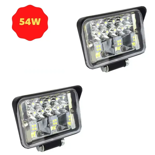BZRSH Set 2x Proiector LED Off-Road 54W 18 SMD 4000 Lumeni 6500K IP67 ATV