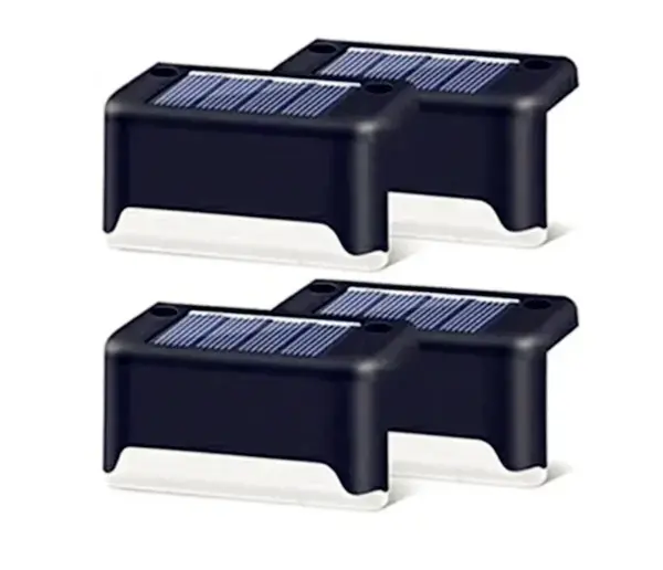 BZRSH Set 4 Lampi Solare LED Maro Scari Gard Balustrada Exterior
