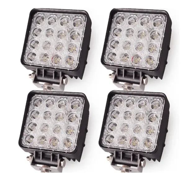 BZRSH Set 4x Proiector LED Off-Road 48W Carcasa Aluminiu 12-24V IP67