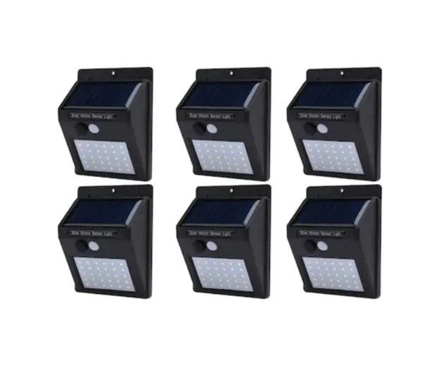 BZRSH Set 6 Lampi Solare 30 LED Senzor Miscare Senzor Lumina Automat Exterior