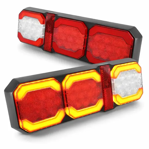 BZRSH Set Stopuri LED Triple Remorca 12V-24V 78 LED-uri IP67 Pozitie Frana Semnal Marsarier