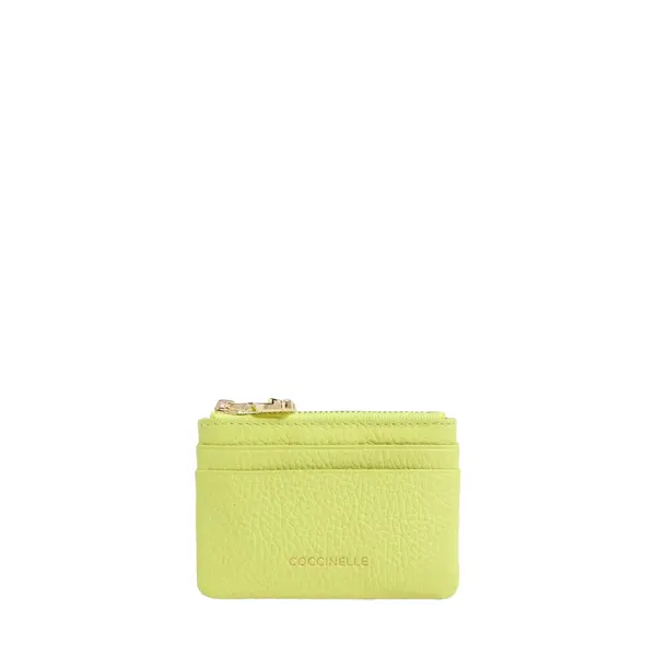 C-me small card holder grained leather green glow
