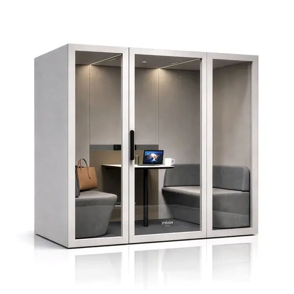 Cabina acustica de birou INBOX pentru 4 persoane 2100 × 2200 × 1220 mm Cabină acustică de birou INBOX pentru 4 persoane 2100 × 2200 × 1220 mm