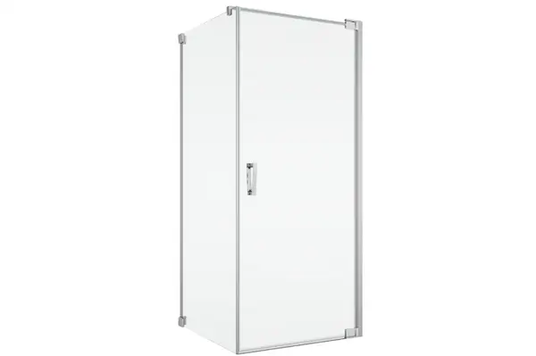 Cabina de dus 90x100 cm cu usa batanta si profil compensator, crom, instalare usa dreapta Ronal Cadura